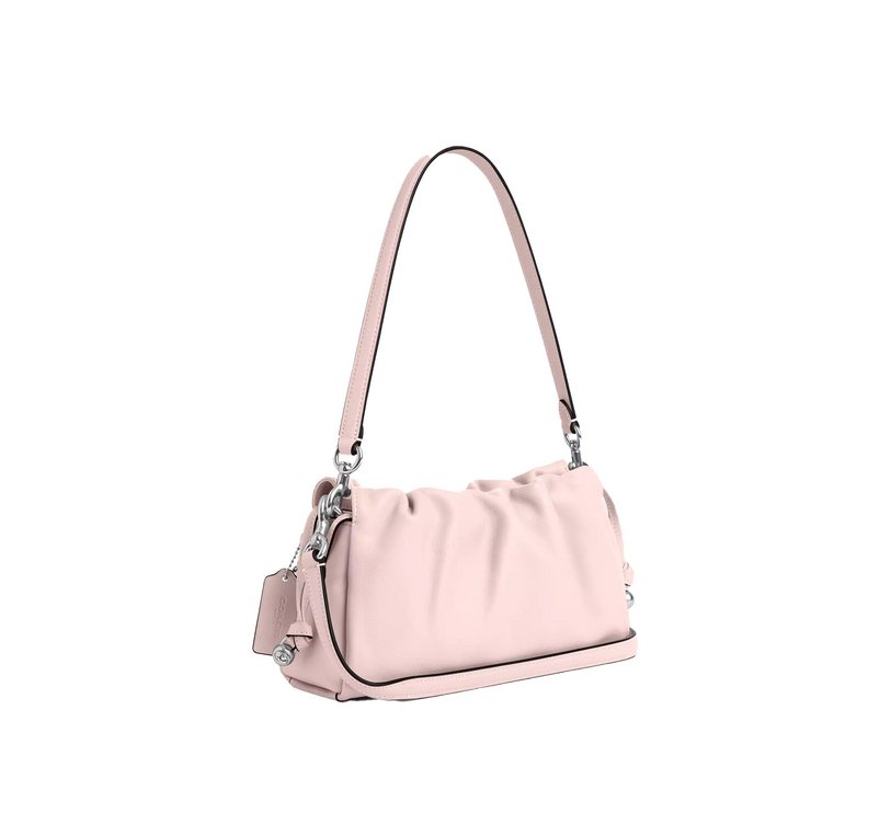 Coach Women's Faye Shoulder Bag With Ruching Silver/Blush