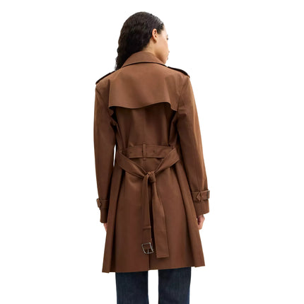 Coach Women's Mid Trench Chocolate Brown