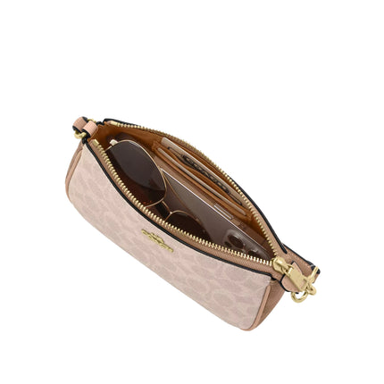 Coach Women's Nolita 19 In Blocked Signature Canvas Gold/Sand/Tan