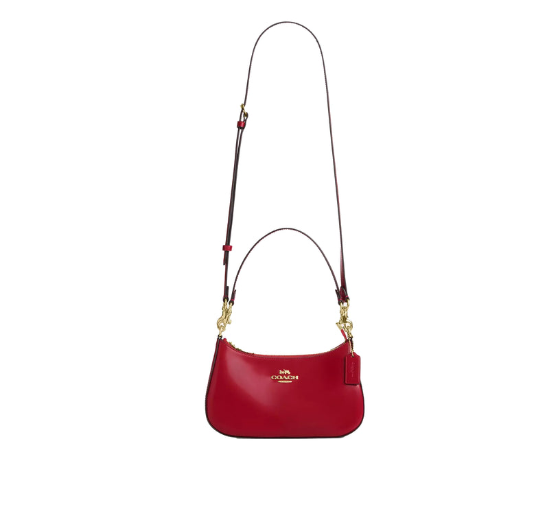 Coach Women's Teri Shoulder Bag Gold/Ruby