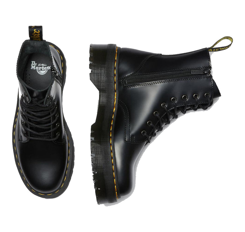 Dr. Martens Unisex Jadon Smooth Leather Platform Boots Black - Hemen Kargoda