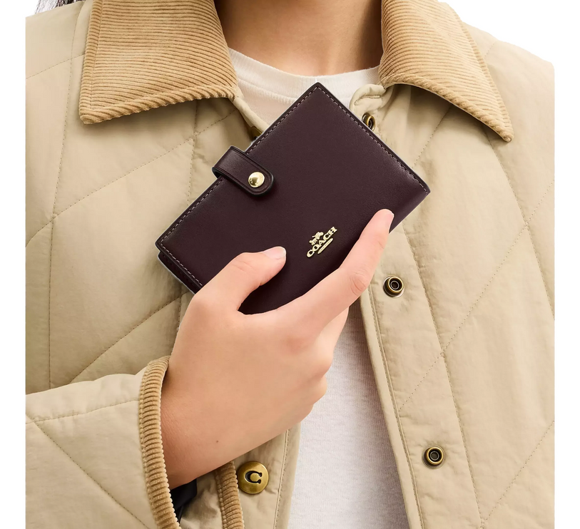 Coach Women's 2 In 1 Wallet Gold/Espresso