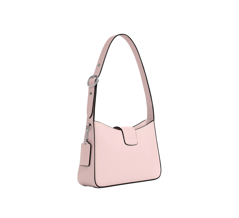 Coach Women's Eliza Shoulder Bag With Zipper Closure Silver/Blush