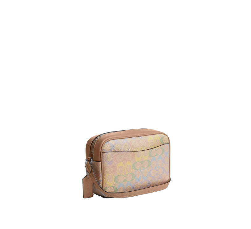 Coach Women's Jamie Camera Bag In Rainbow Signature Canvas Silver/Sand Multi