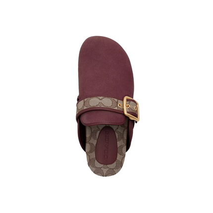 Coach Women's Archival Buckle Clog Merlot