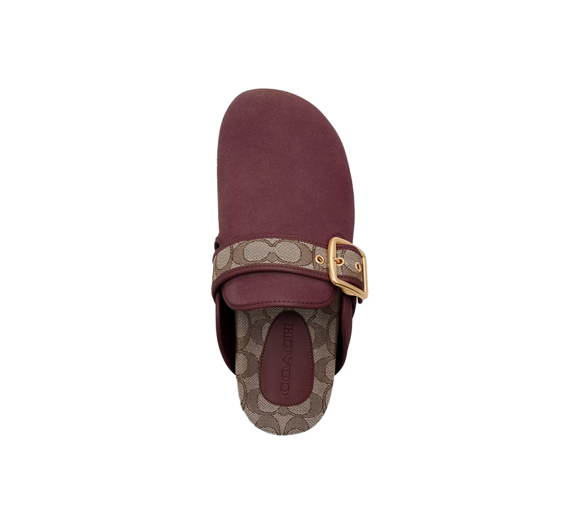 Coach Women's Archival Buckle Clog Merlot