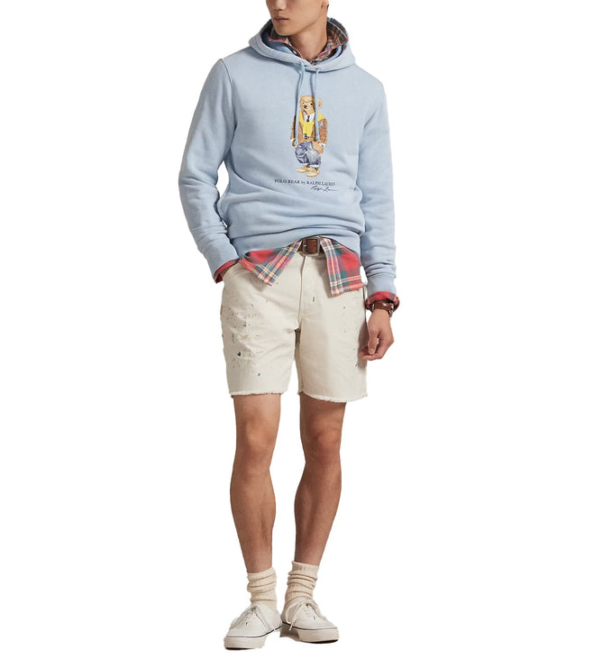 Polo Ralph Lauren Men's Polo Bear Garment-Dyed Fleece Hoodie Southport Blue/Heritage Bear