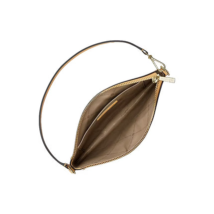 Michael Kors Women's Jet Set Small Pebbled Leather Convertible Wristlet Honeywheat/Gold