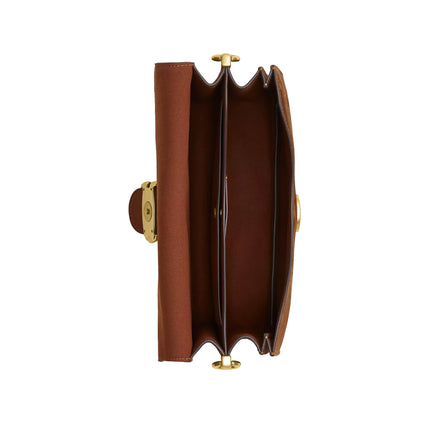 Coach Women's Chain Tabby Shoulder Bag Suede/Brass/Warm Brown