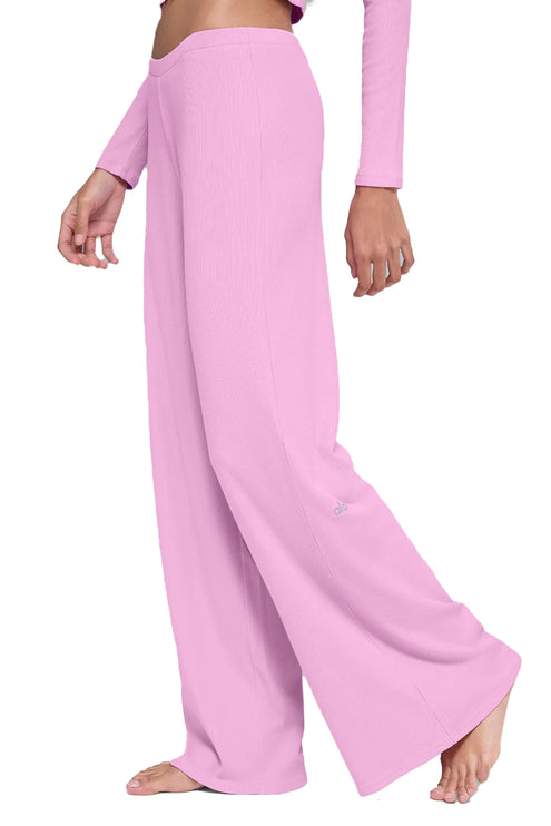 alo Women's Mid-Rise Dreamlight Straight Pant Candy Heart Pink