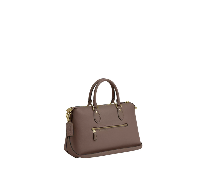 Coach Women's Georgia Satchel Bag Gold/Dark Stone