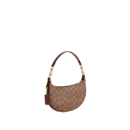 Coach Women's Mini Payton Bag In Signature Canvas Gold/Tan/Brown