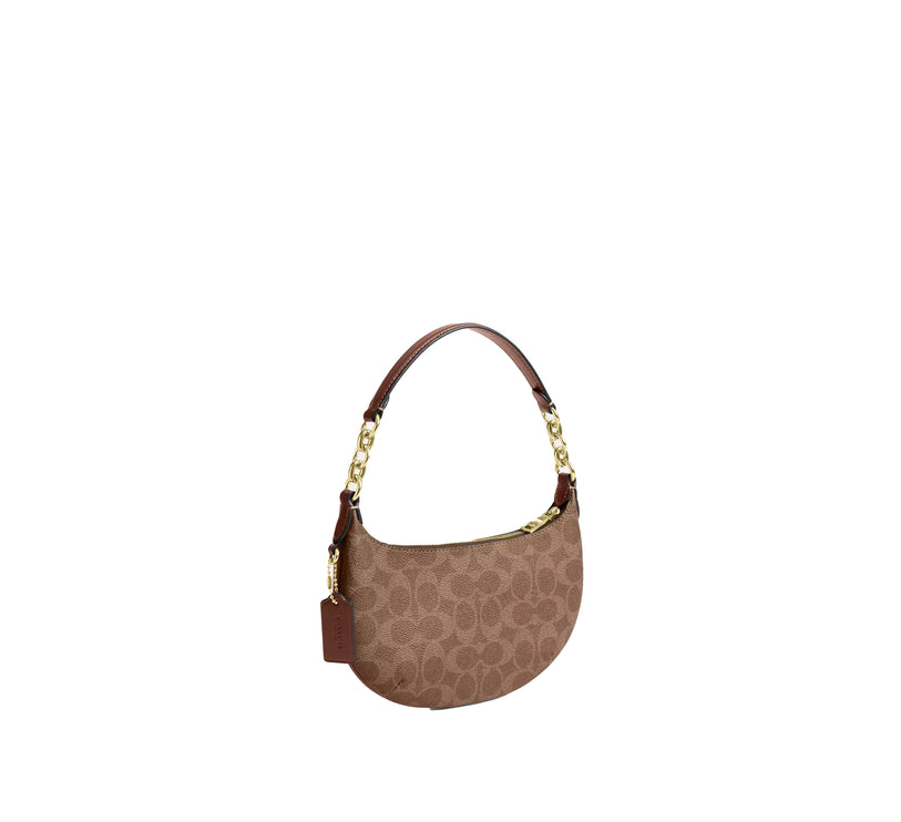 Coach Women's Mini Payton Bag In Signature Canvas Gold/Tan/Brown