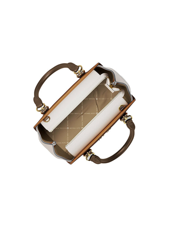 Michael Kors Women's Marilyn Small Color-Block Saffiano Leather Messenger Bag Luggage Multi