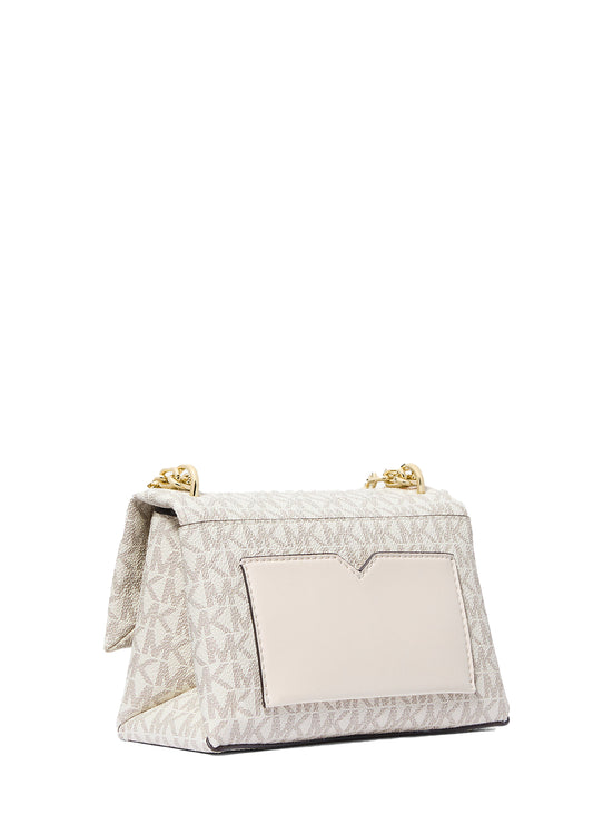 Michael Kors Women's Cece Small Logo Shoulder Bag Light Cream Multi