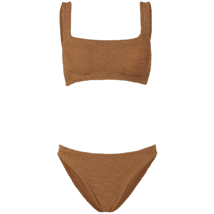 HUNZA G Women's Xandra Bikini Metallic Cocoa