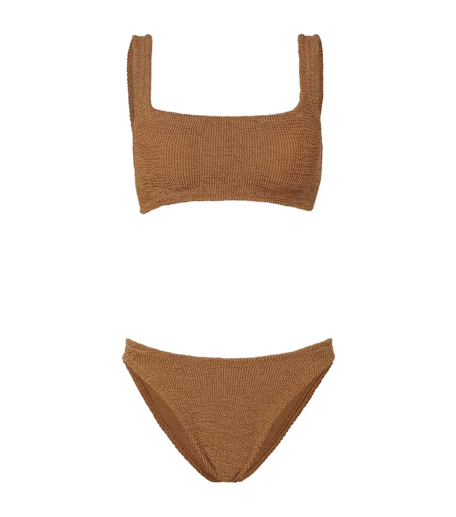 HUNZA G Women's Xandra Bikini Metallic Cocoa