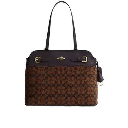 Coach Women's Easton Tote Bag In Signature Chenille Smooth Leather/Gold