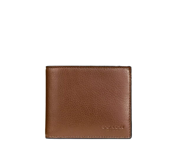 Coach Men's 3 In 1 Wallet Dark Saddle