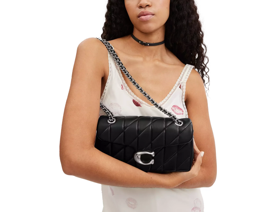 Coach Women's Tabby Shoulder Bag 26 With Pillow Quilting Silver/Black