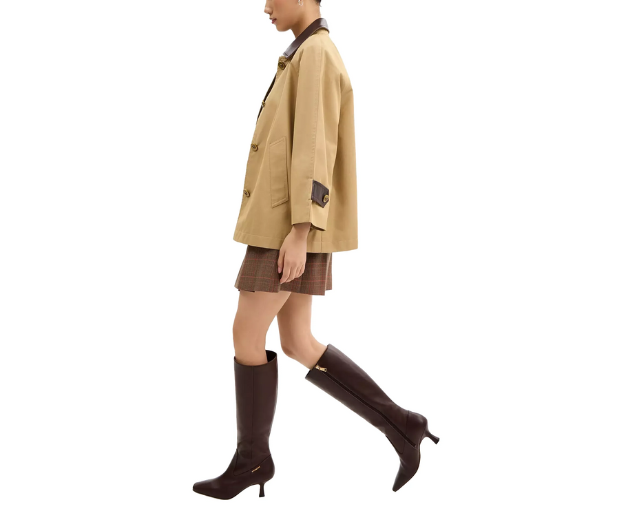 Coach Women's Extended Calf Kitten Heel Tall Boot Maple