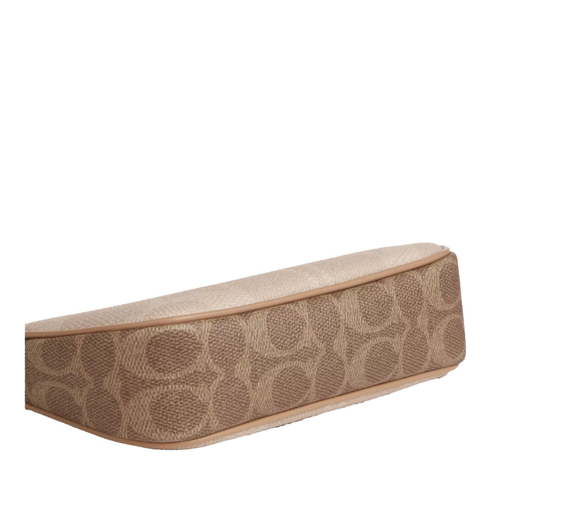 Coach Women's Nolita 19 In Blocked Signature Canvas Gold/Sand/Tan