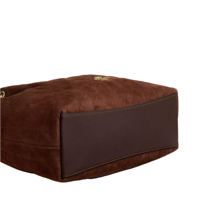 Coach Women's Evelyn Shoulder Bag With Quilting Suede/Gold