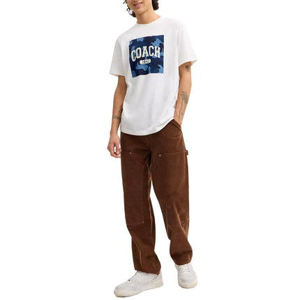 Coach Men's Camo Square Classic T-Shirt Vintage Ivory