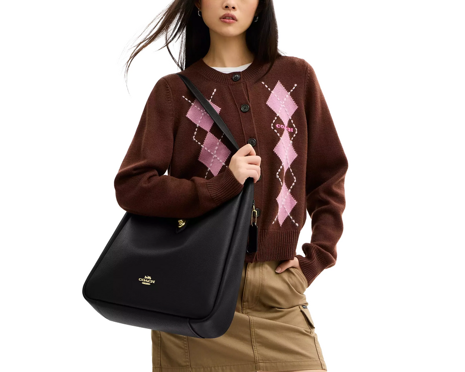 Coach Women's Hadley Large Shoulder Bag Gold/Black