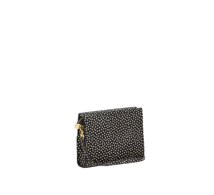 Coach Women's  Slim Crossbody Bag With Spot Print Gold/Black Multi