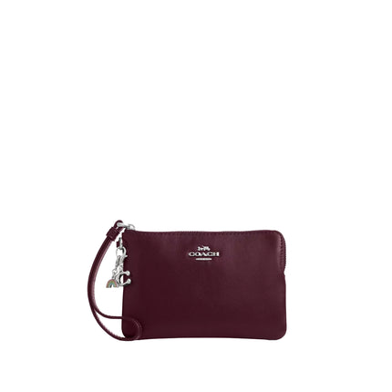 Coach Women's Boxed Corner Zip Wristlet With Charms Smooth Leather/Silver