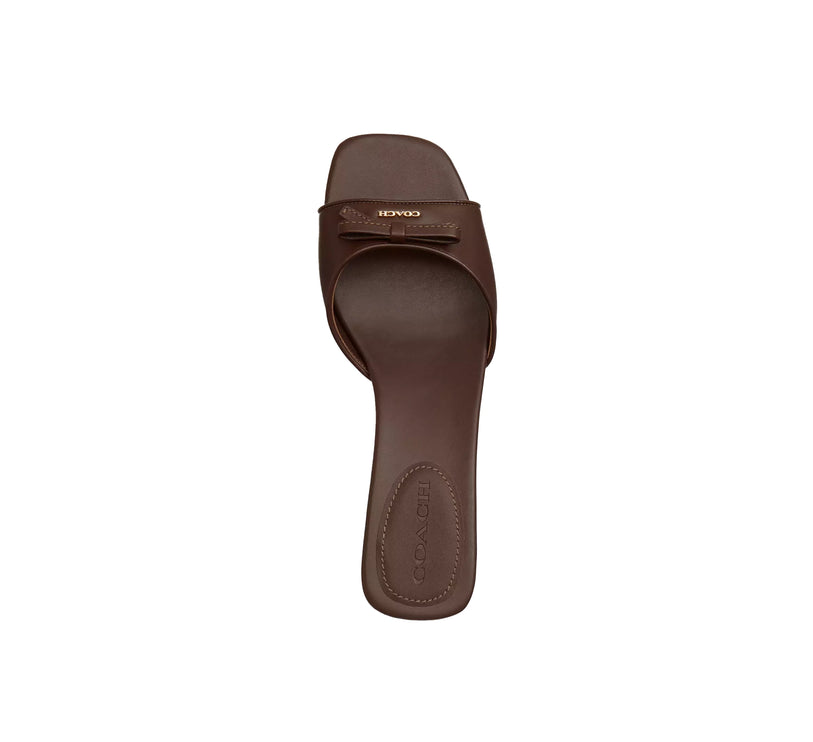Coach Women's Bow Kitten Heel Sandal Maple