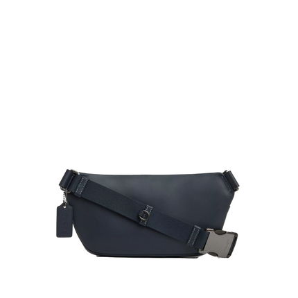 Coach Unisex Elias Belt Bag In Signature Canvas Gunmetal/Denim/Midnight Navy