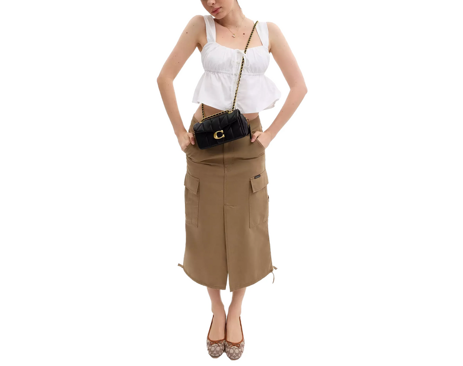 Coach Women's Tabby Shoulder Bag 20 With Pillow Quilting Brass/Black