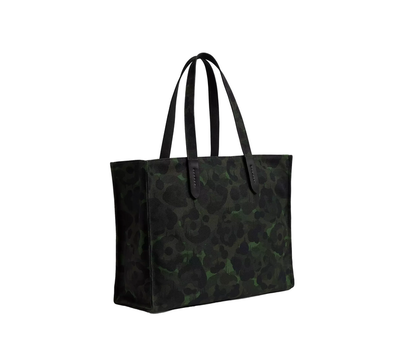 Coach Unisex Tote With Camo Print And Rexy Army Green Multi