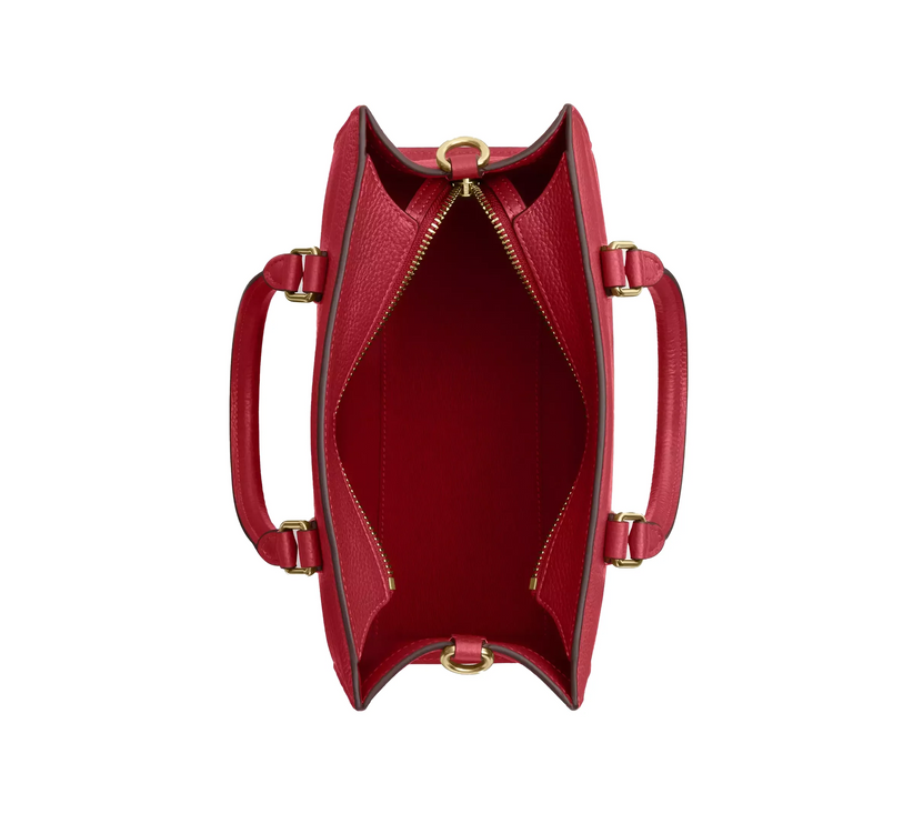 Coach Women's Maggie Small Tote Bag Gold/True Red