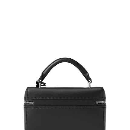Michael Kors Women's Jana Extra-Small Leather Crossbody Bag Black/Silver