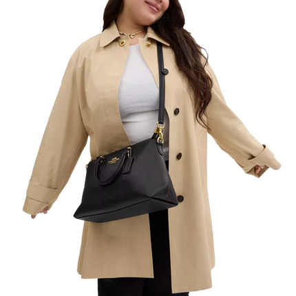 Coach Women's Georgia Satchel Bag Gold/Black