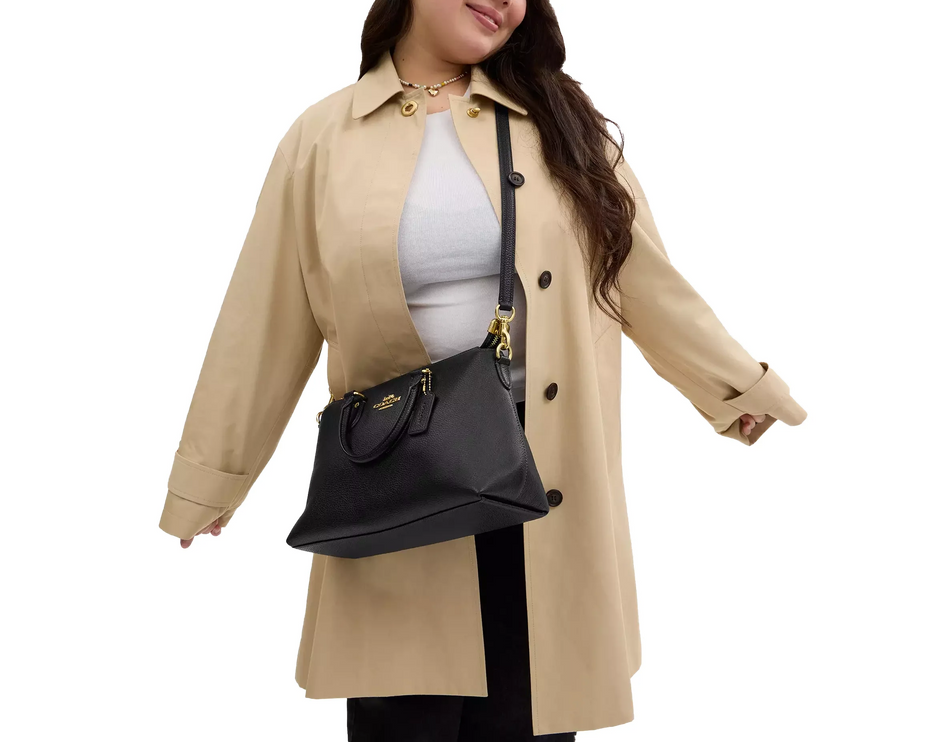 Coach Women's Georgia Satchel Bag Gold/Black