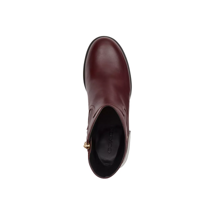Coach Women's Block Heel Boot Dark Wine