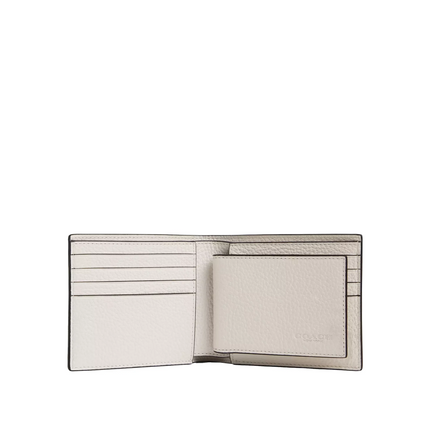 Coach Men's 3 In 1 Wallet Gunmetal/Chalk