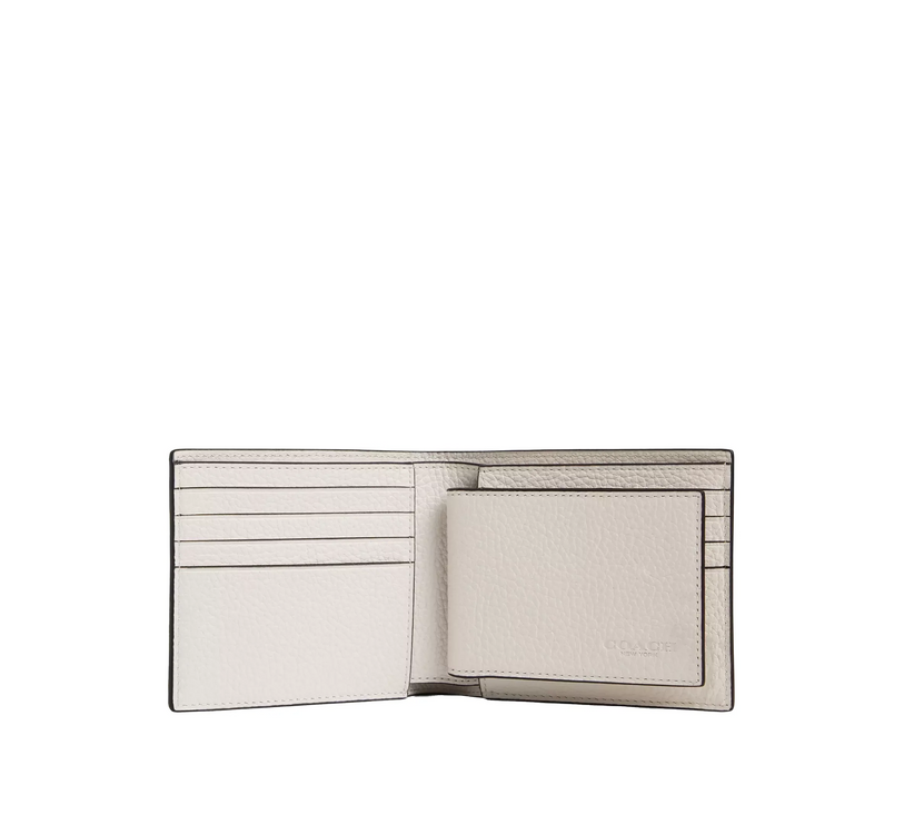 Coach Men's 3 In 1 Wallet Gunmetal/Chalk