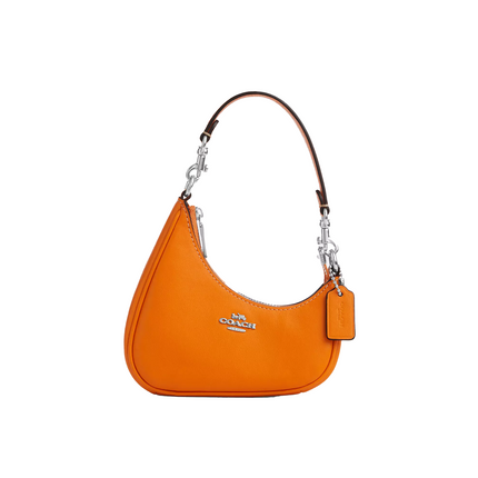 Coach Women's Mini Twisted Teri Bag Charm Silver/Bright Mandarin