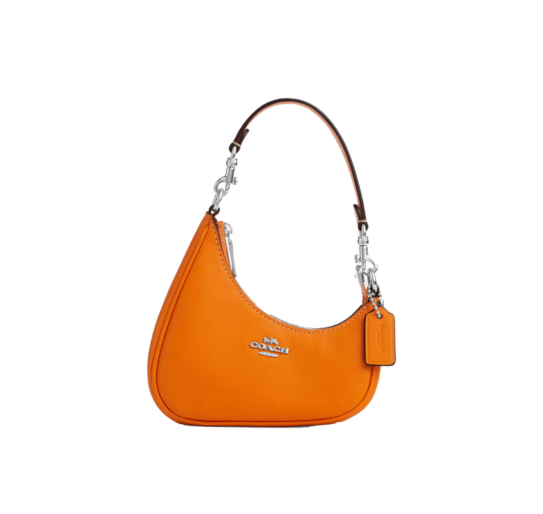 Coach Women's Mini Twisted Teri Bag Charm Silver/Bright Mandarin