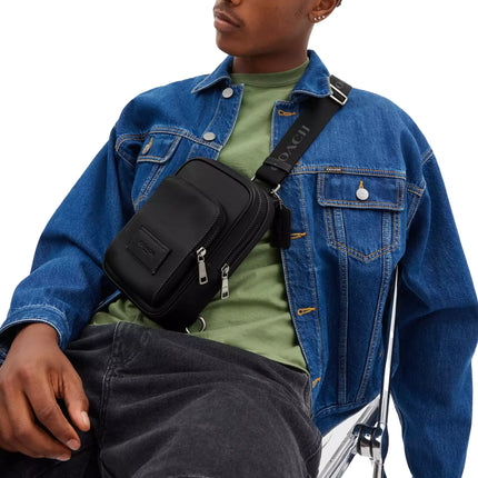 Coach Unisex Racer Sling Pack Gunmetal/Black