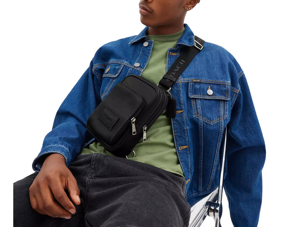 Coach Unisex Racer Sling Pack Gunmetal/Black