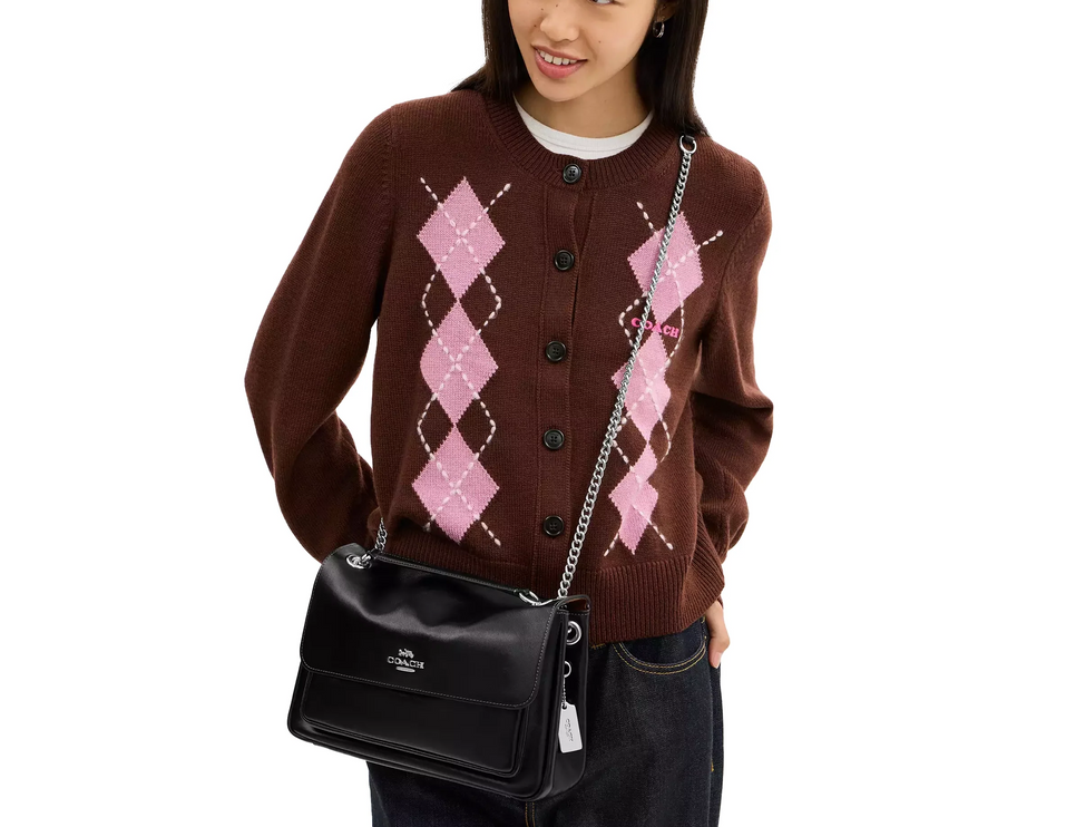 Coach Women's Elodie Crossbody Bag Silver/Black