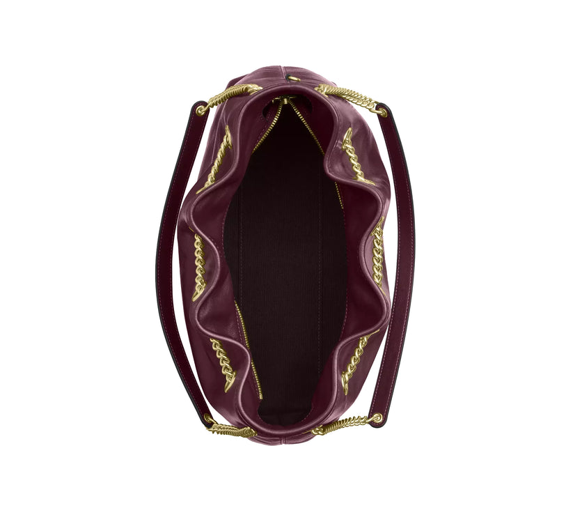 Coach Women's Evelyn Shoulder Bag Crinkle Leather/Gold