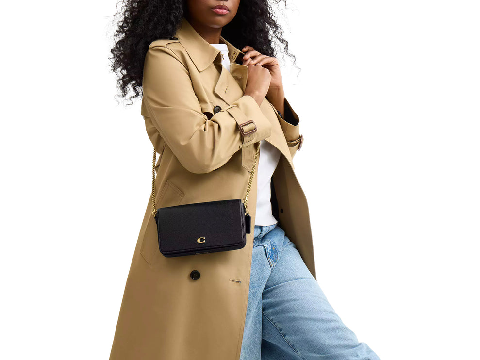 Coach Women's Mila Crossbody Bag With Signature Canvas Brass/Black