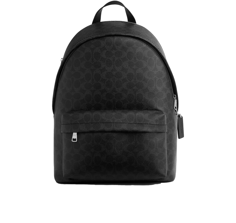Coach Unisex Taylor Backpack In Signature Canvas Silver/Black Signature